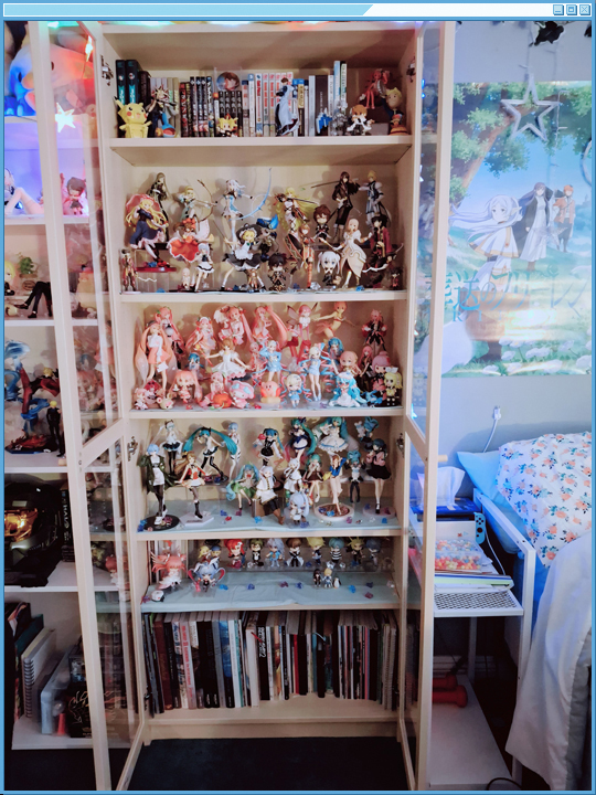 Billy bookshelf opened up