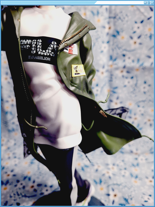 Shot of her clothes from behind