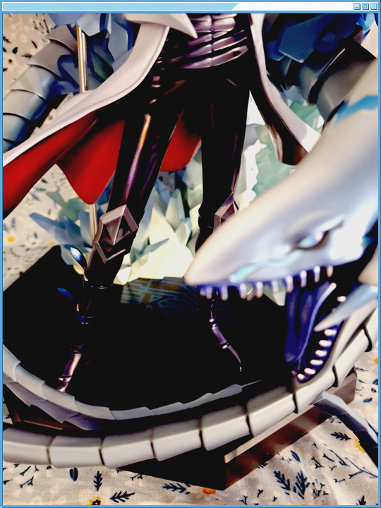 A shot of his pants, belt, and kneepads