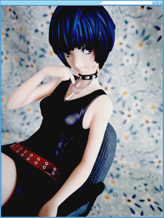 Closeup shot of Takemi without her jacket