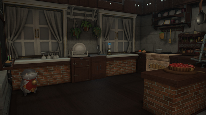 Wide view of the kitchen