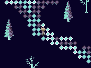 Neon Winter Path