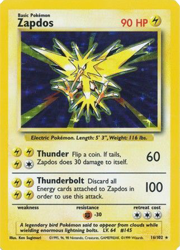 Base Zapdos Holo Rare