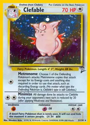Base Set 2 Clefable Holo Rare