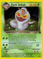 Team Rocket Dark Arbok Holo Rare