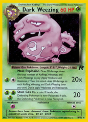 Team Rocket Dark Weezing Holo Rare