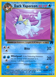Team Rocket Dark Vaporeon Uncommon