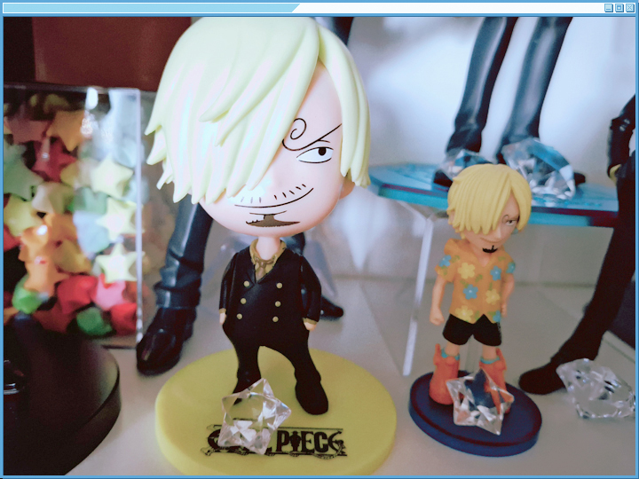 Seriously he is the very definition of chud. I got him at 5 below for 5 dollars and had to suffer about 18 children running around and being annoying while I tried to buy him and not look like a weirdo in line. A child poked me in the butt with their gun thing too. I really suffered for this Sanji.